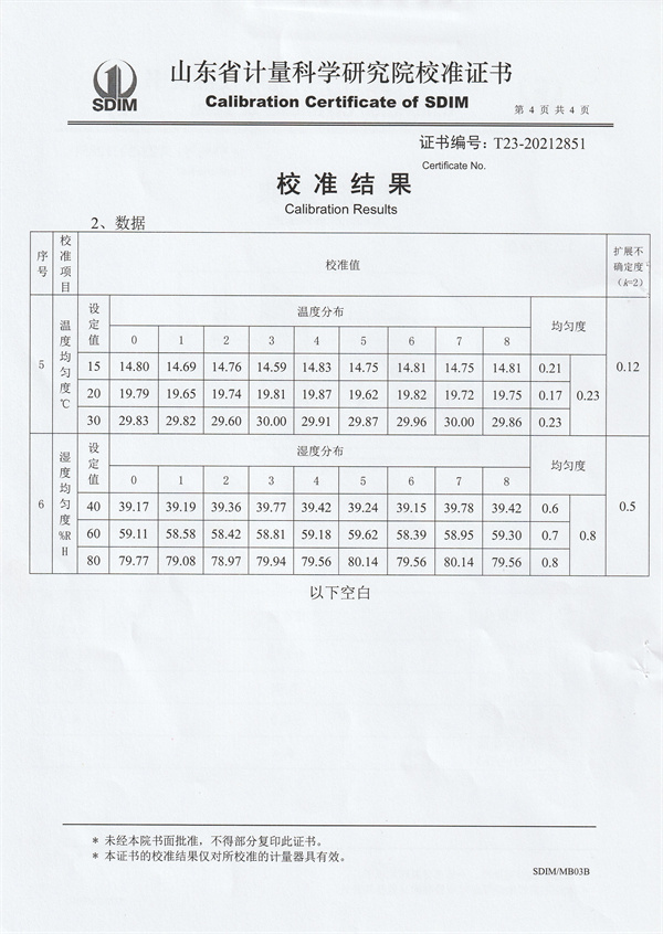 长春柯旭计量技术有限公司温湿度检定箱校准证书 (4).jpg